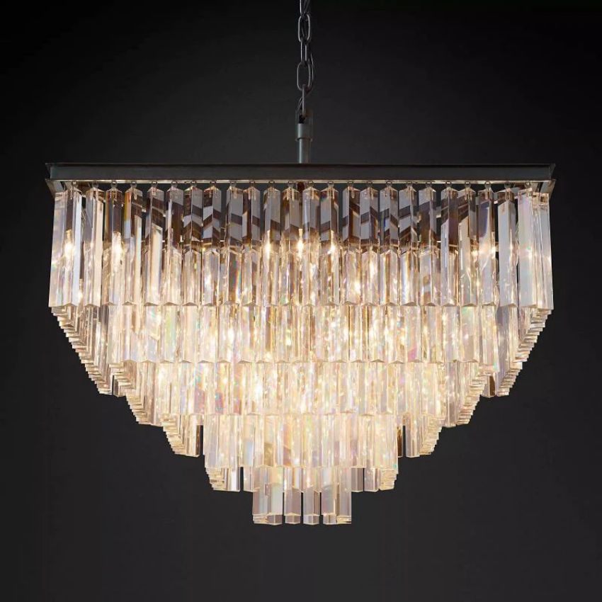 Franky Classicm Square Chandelier 34"