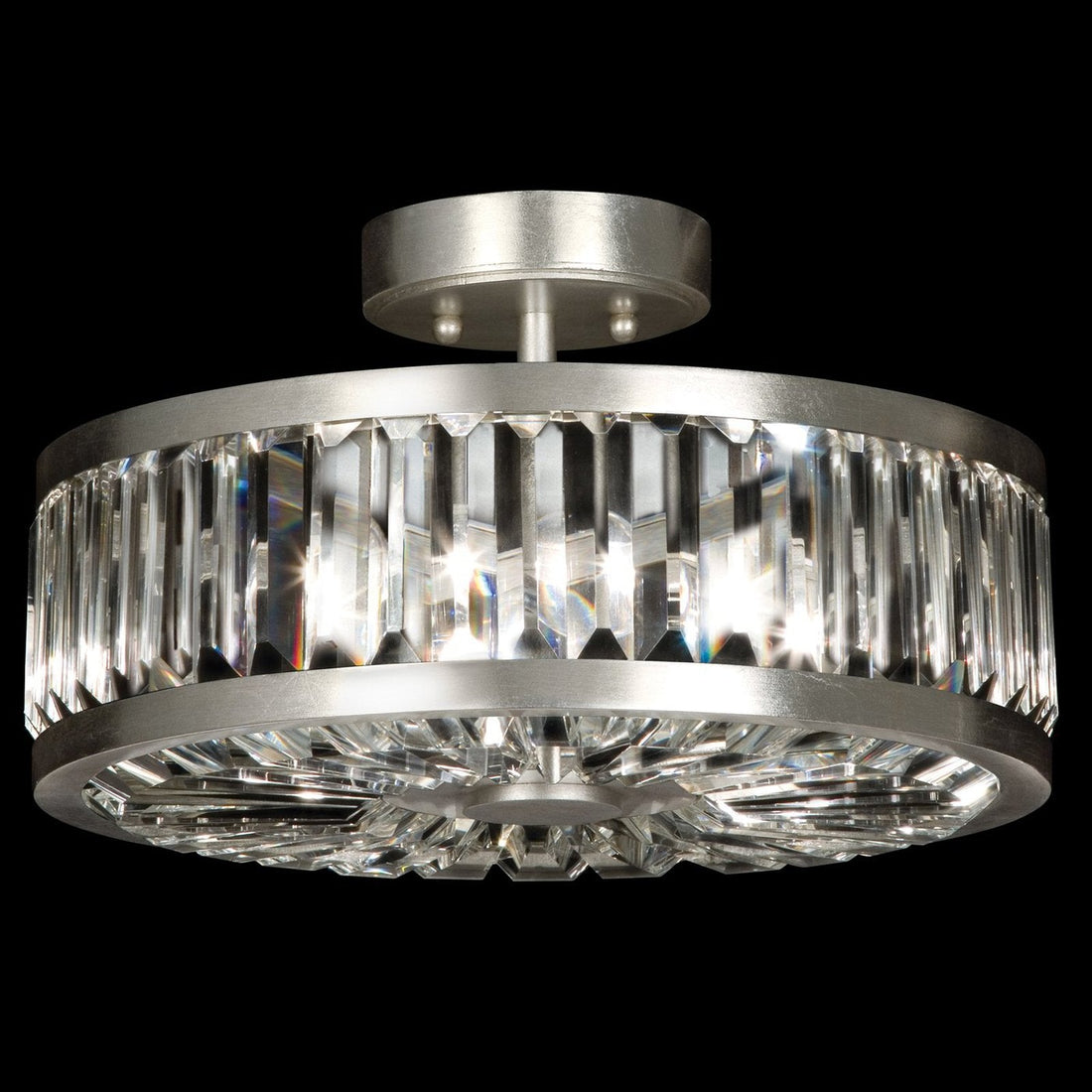 Crystal Enchantment 16" Round Semi Flush Mount