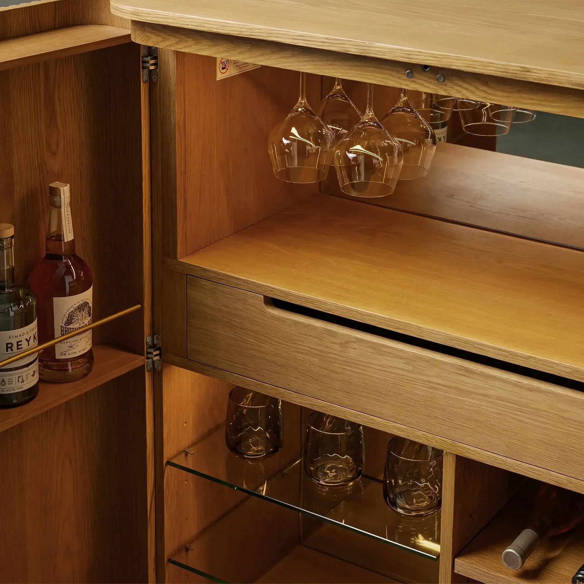 Finley Wood Bar Cabinet