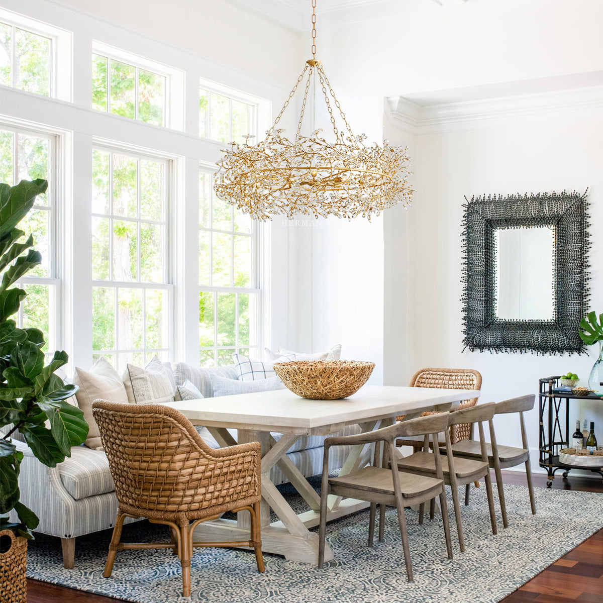 Fiore Crown Chandelier 39" 48" 60"