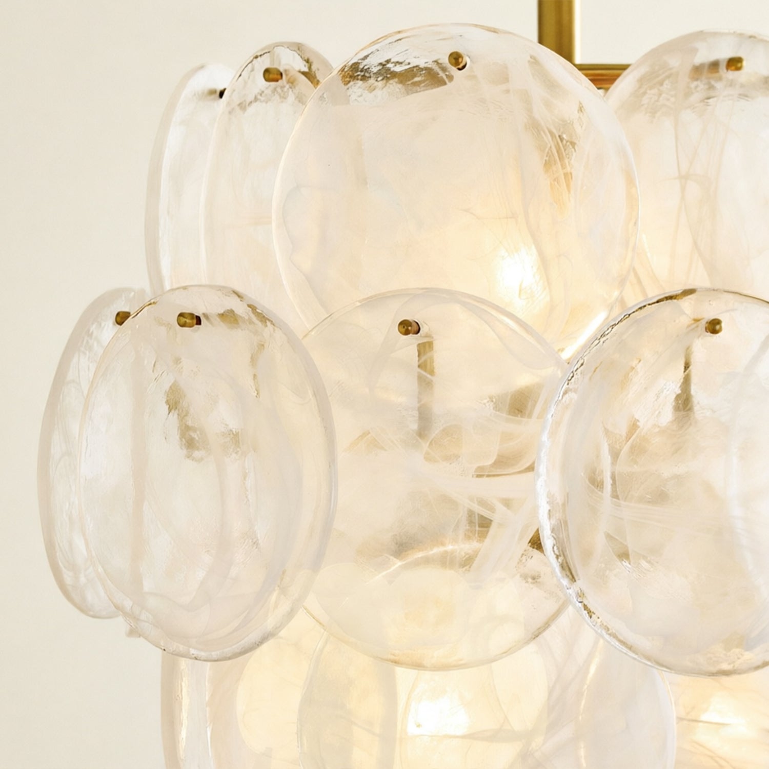Riviera Glass Disc Pendant 16"