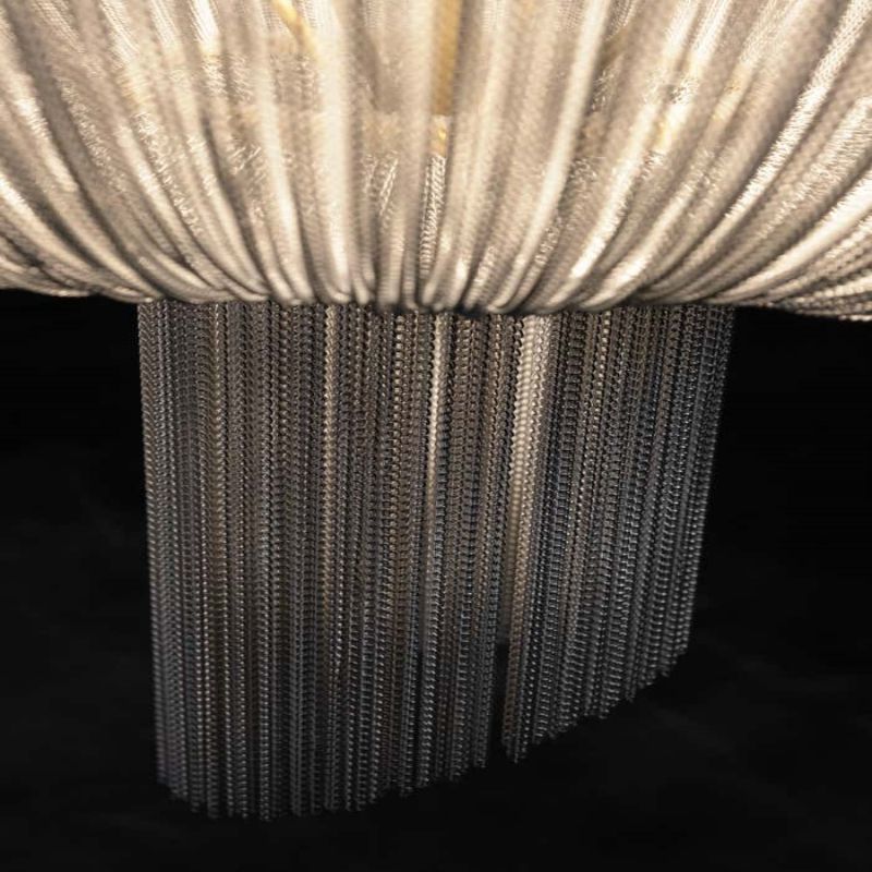 Alisa Oak Aluminium Chain Chandelier