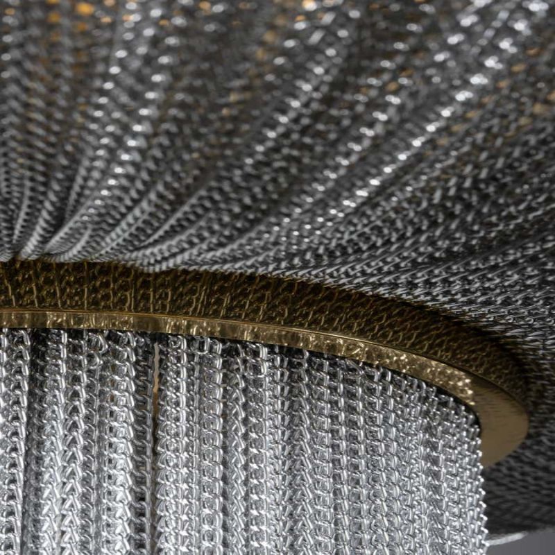 Alisa Oak Aluminium Chain Chandelier