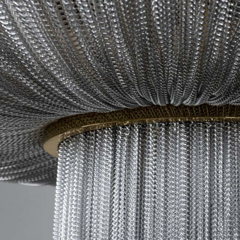 Alisa Oak Aluminium Chain Chandelier