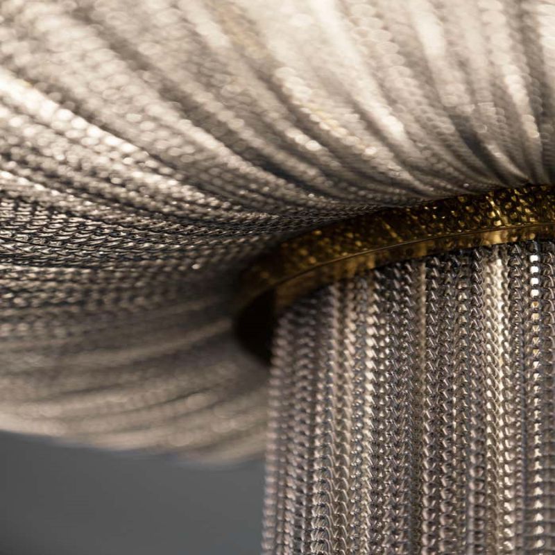 Alisa Oak Aluminium Chain Chandelier