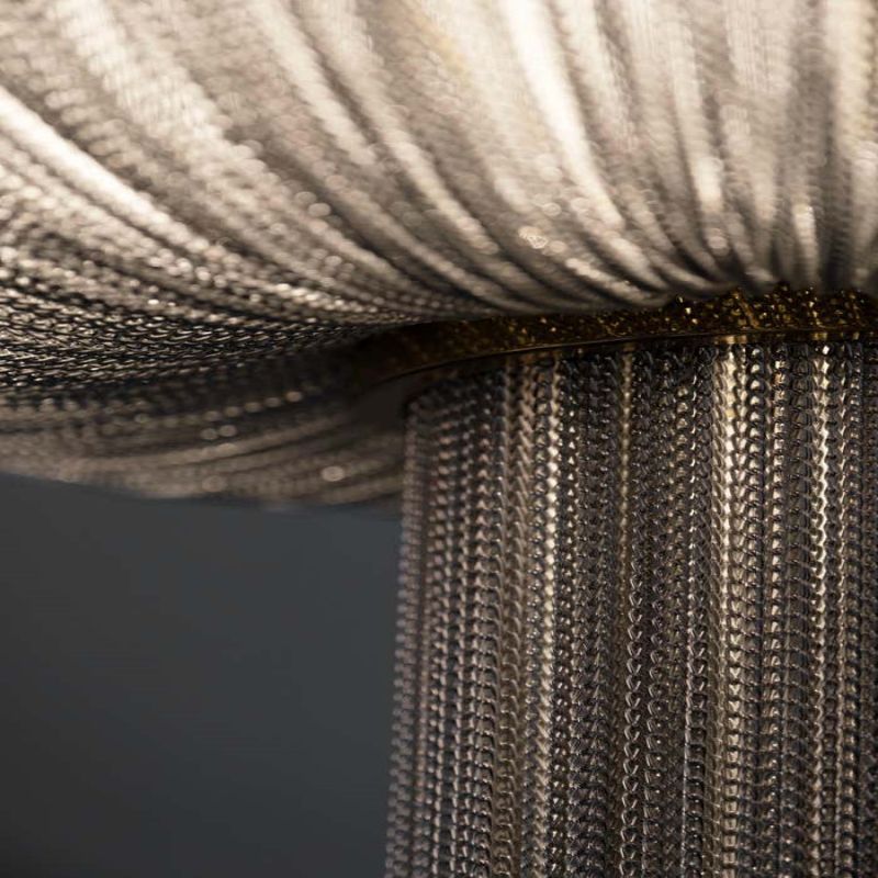 Alisa Oak Aluminium Chain Chandelier