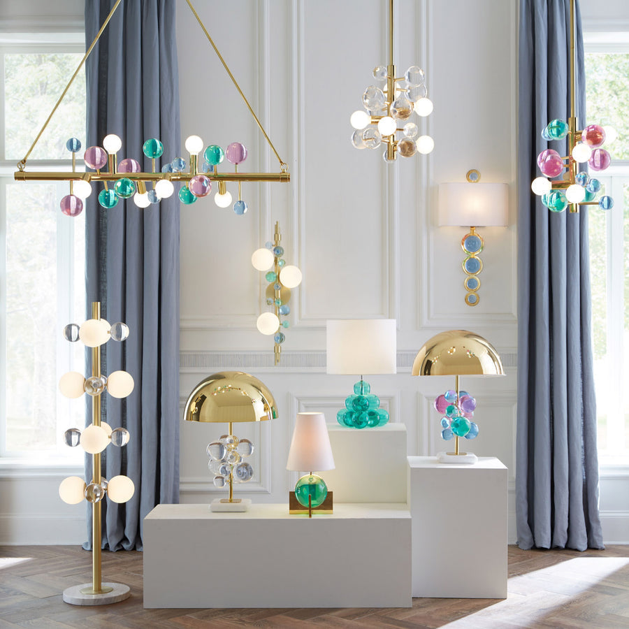Globo Multicolored Six-Light Linear Chandelier