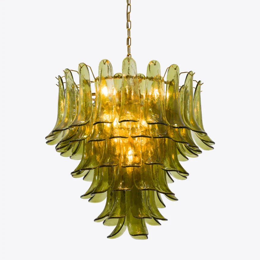 Green Petalo Murano Chandelier