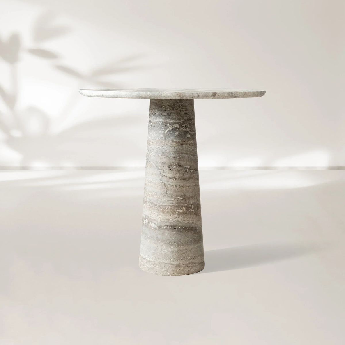 Hemmings Bistro Table Solid Stone Round Modern Minimalist Dining