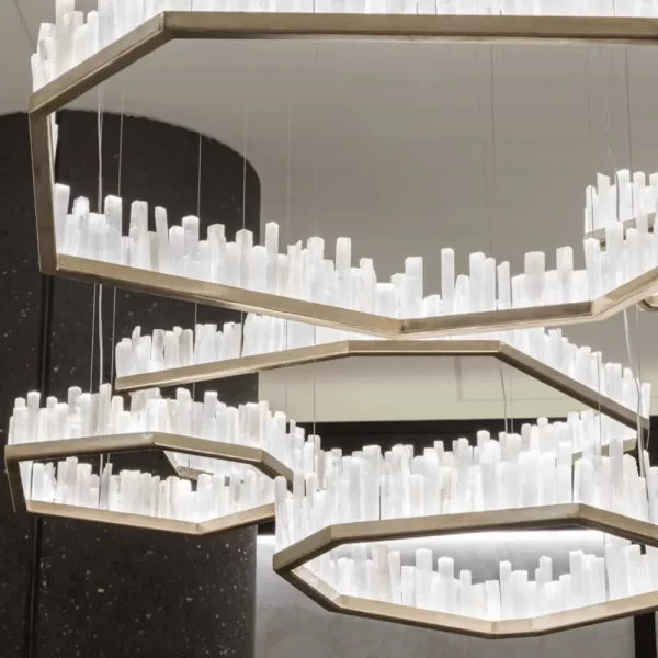 Selenite LED Chandelier San Francisco