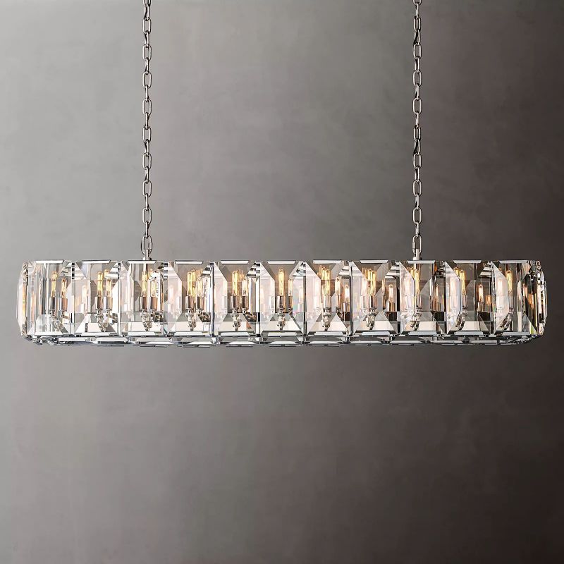 Harrlow Crystal Rectangular Chandelier 74"