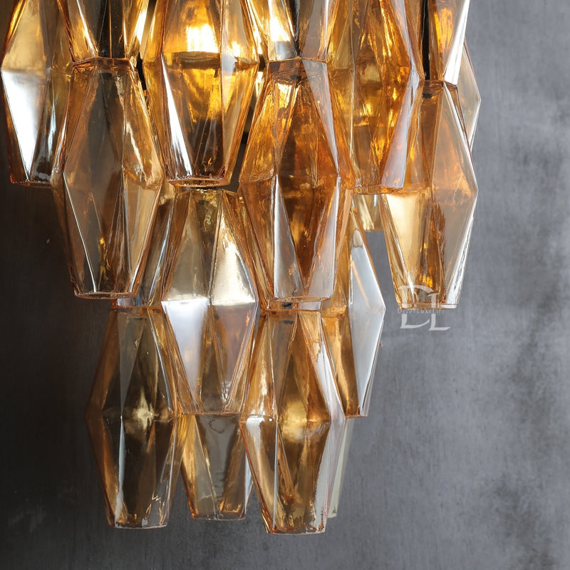 Chara Clear Glass Short Wall Sconce