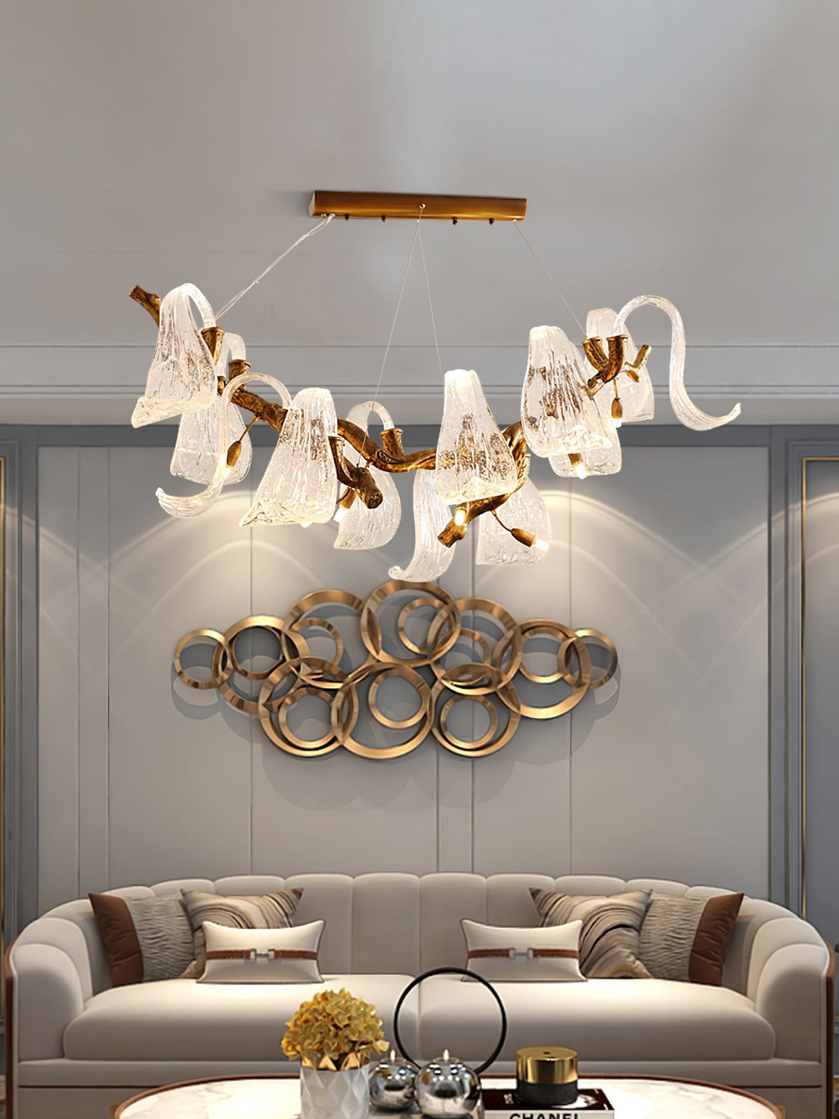 Icarus Wings Horizontal Branch Chandelier