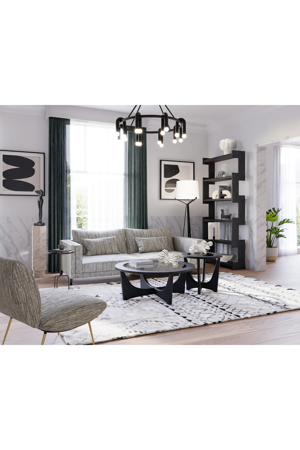 Contemporary Black Pendant Lamp