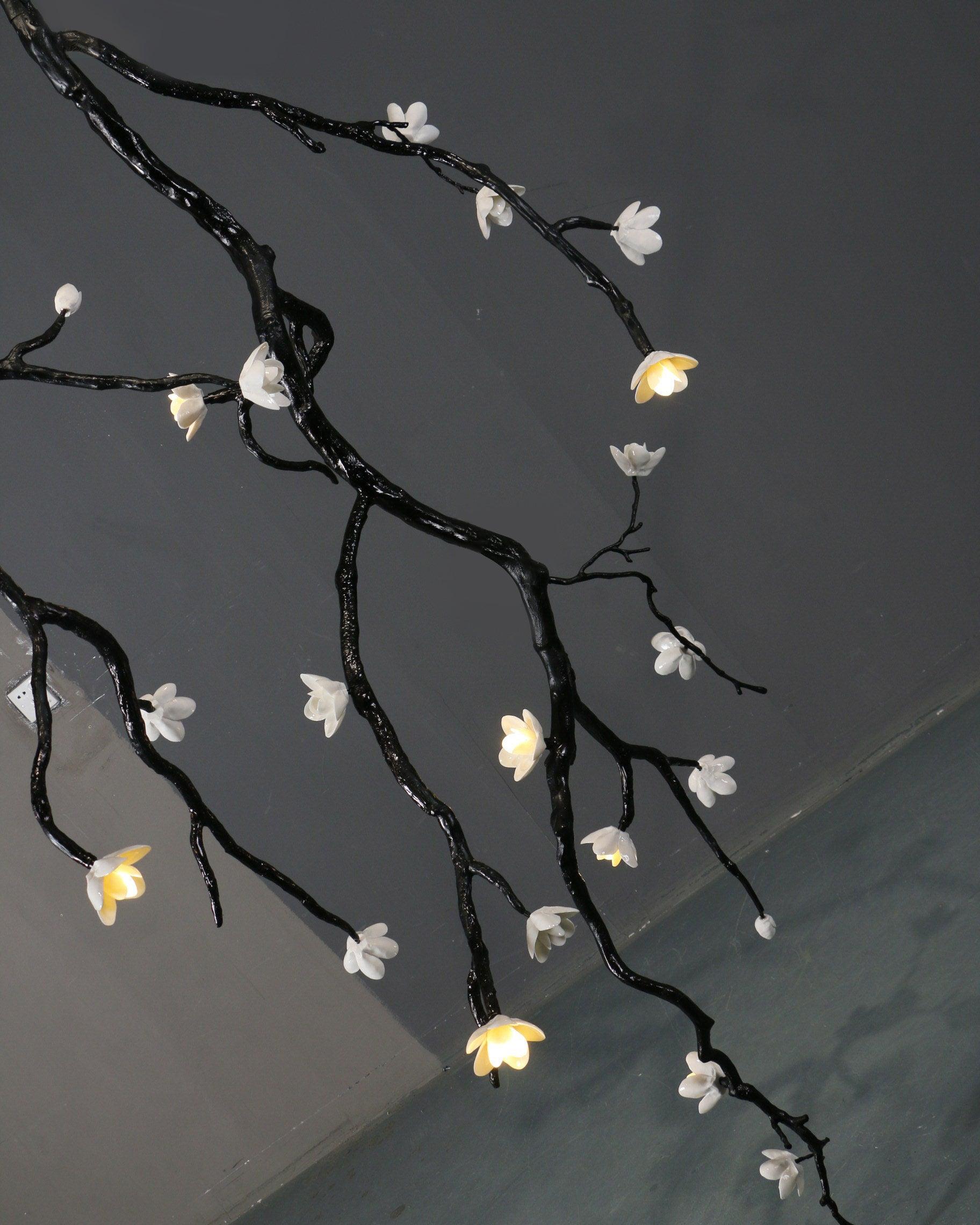 Large Long Branch Flower Chandelier