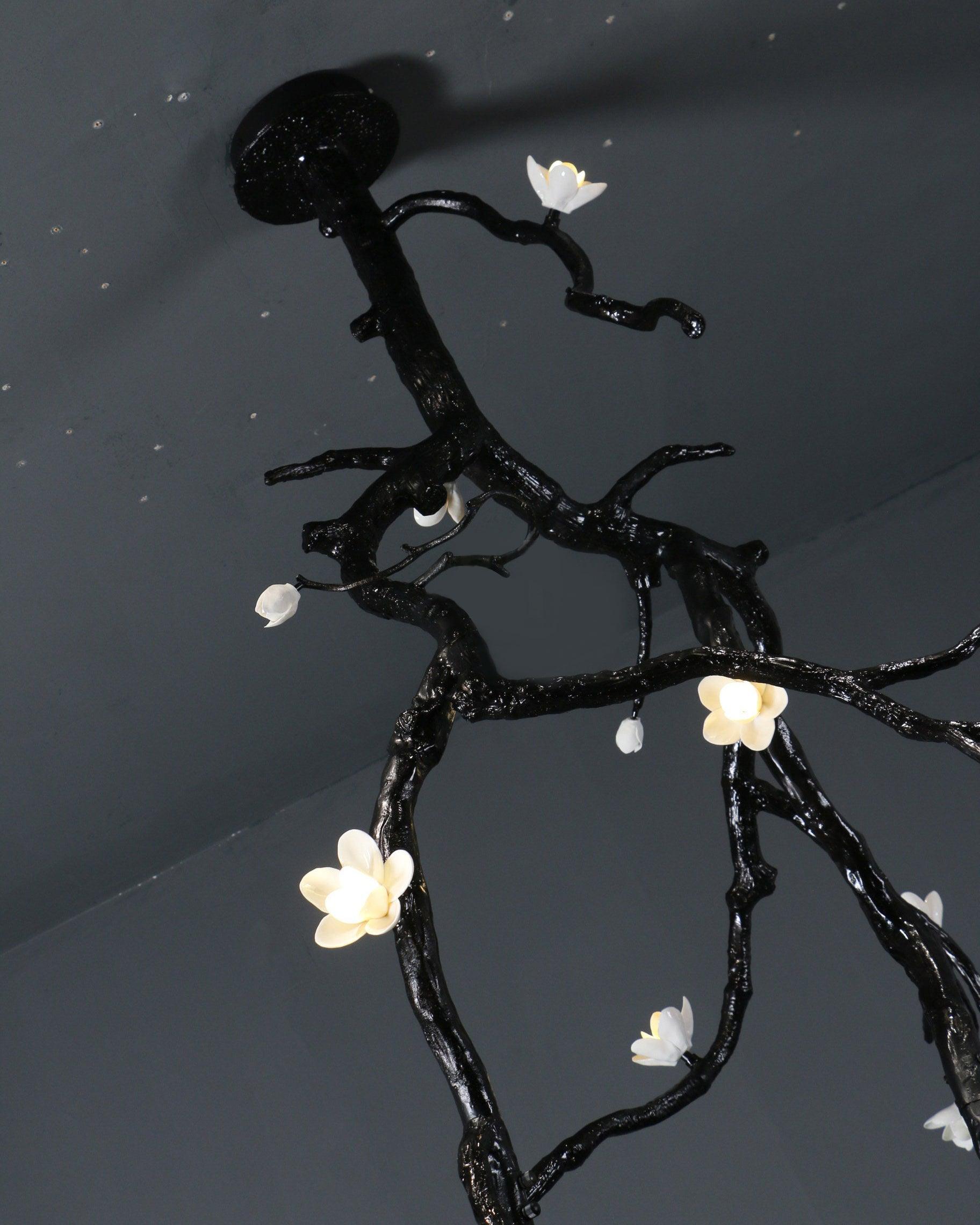 Large Long Branch Flower Chandelier