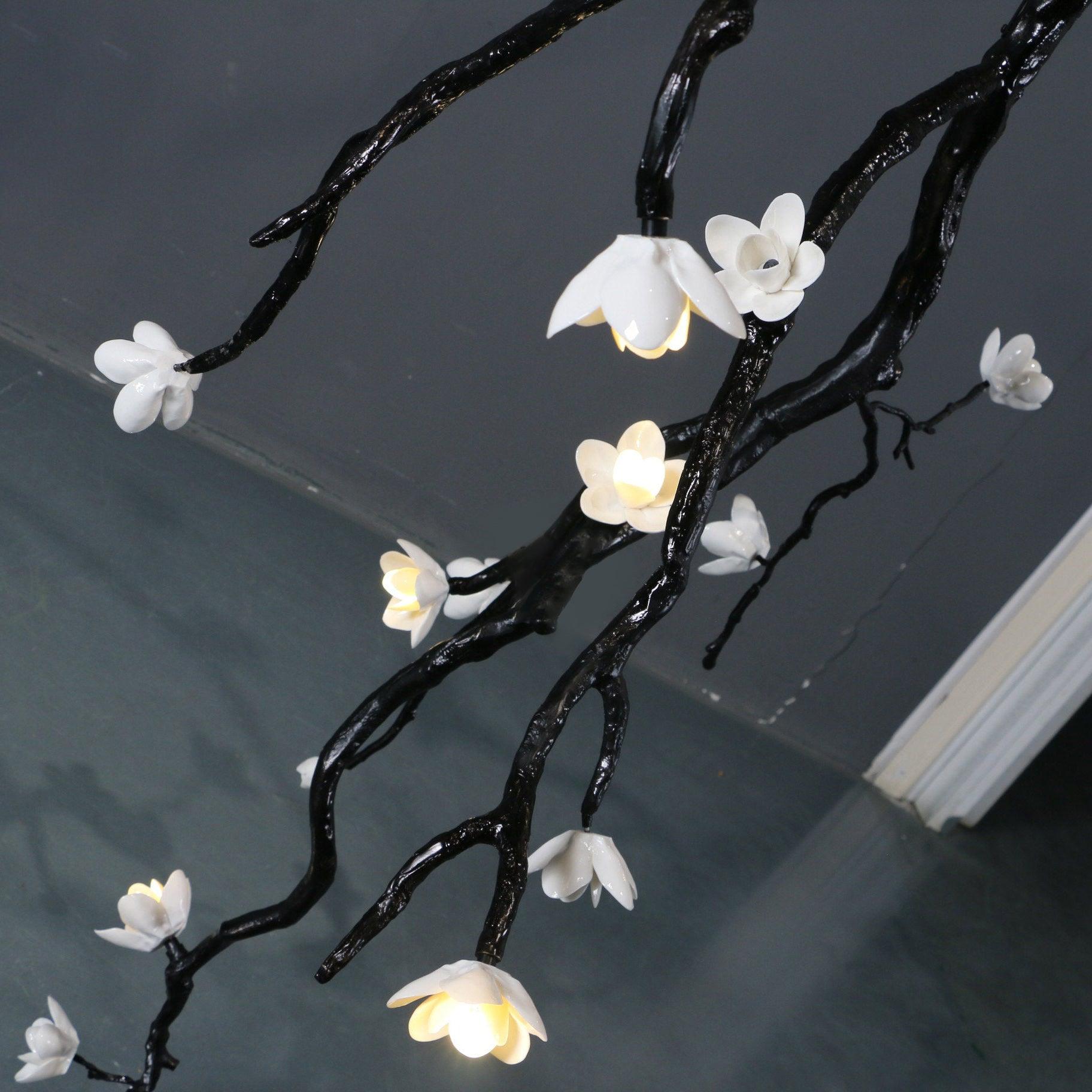 Large Long Branch Flower Chandelier