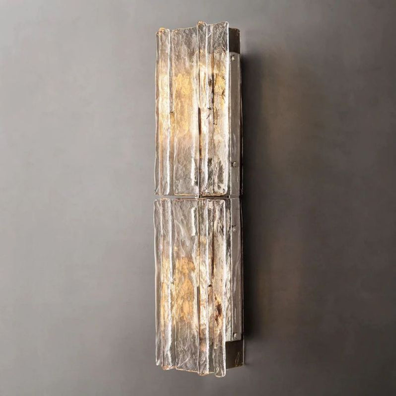Lattica Clear Glass Sconce 30"H