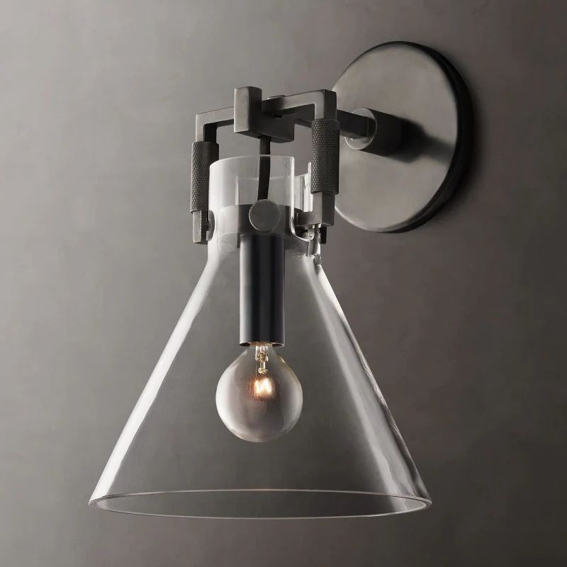 Utilitaire Glass Funnel Sconce