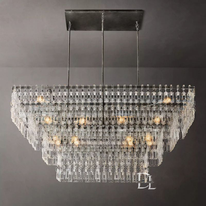 Magina Four-Tier Rectangular Chandelier 60"