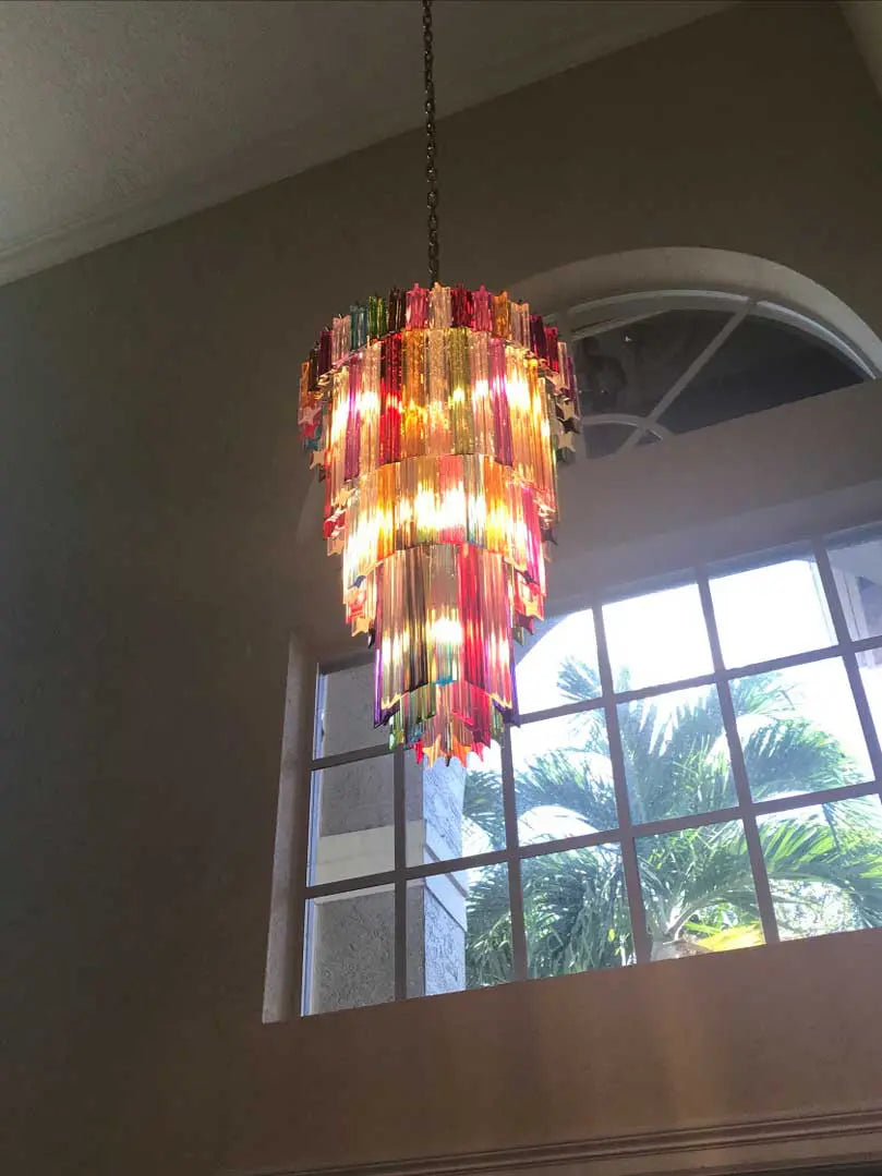 Murano Chandelier – 111 prisms – Multi