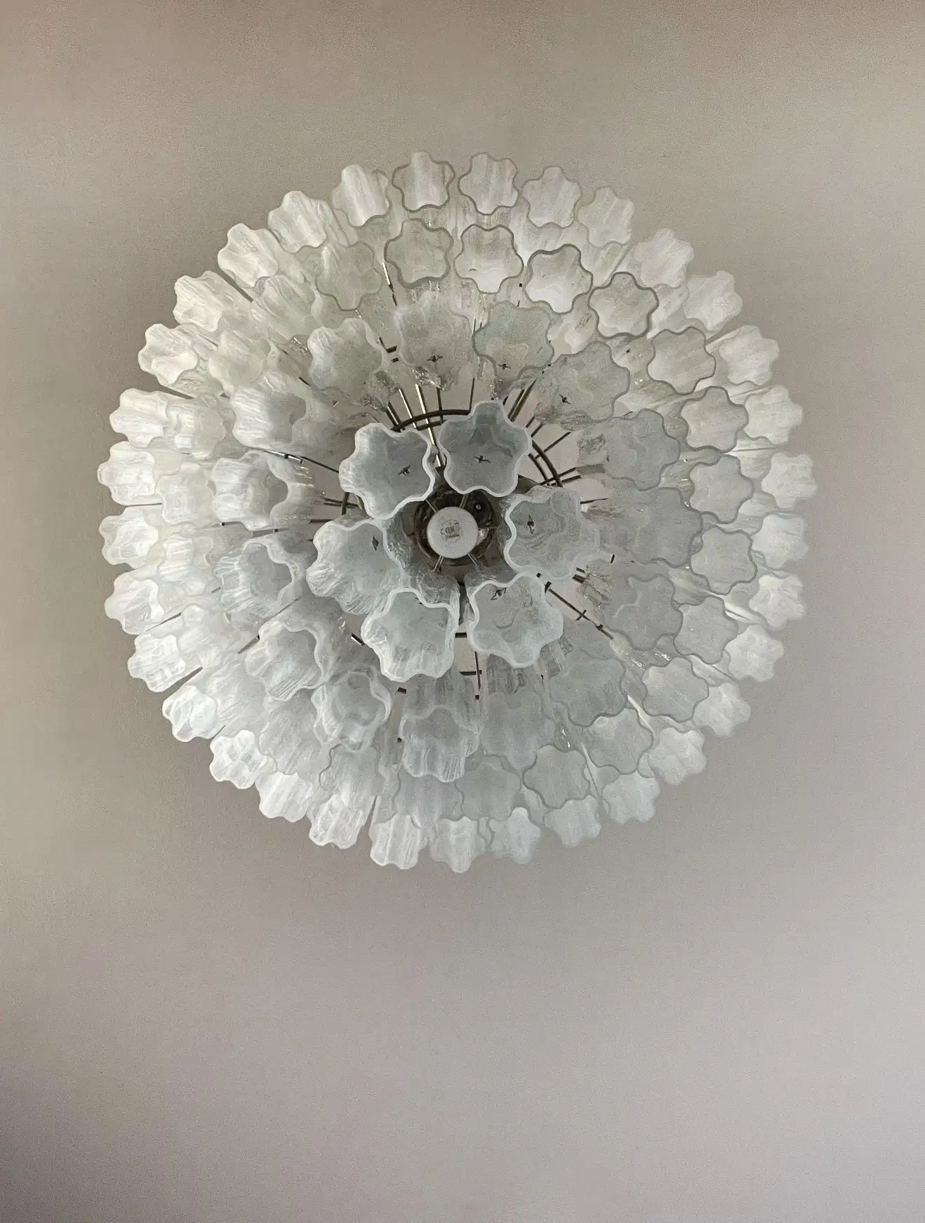 Murano Chandelier – 78 tubes – Alabaster white