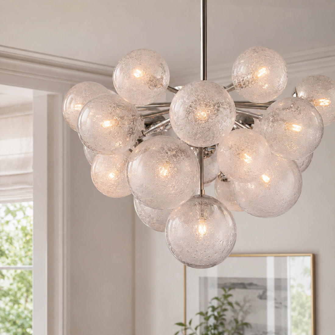 Mardena Textured Glass Chandelier