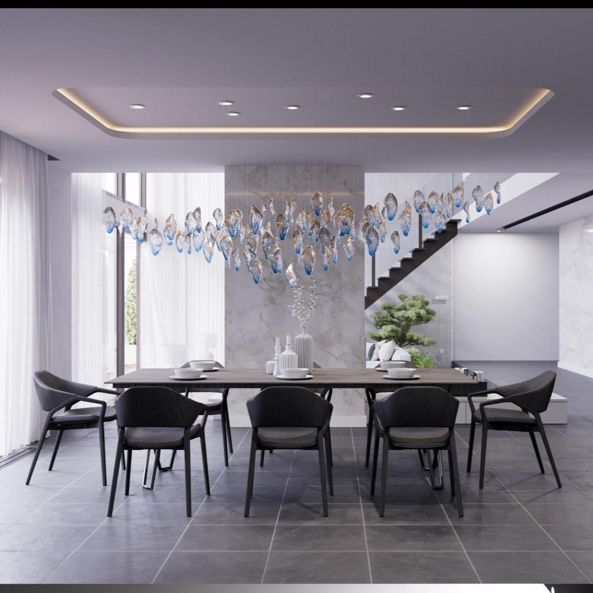 Ocean Drift Blown Glass Customize Chandelier