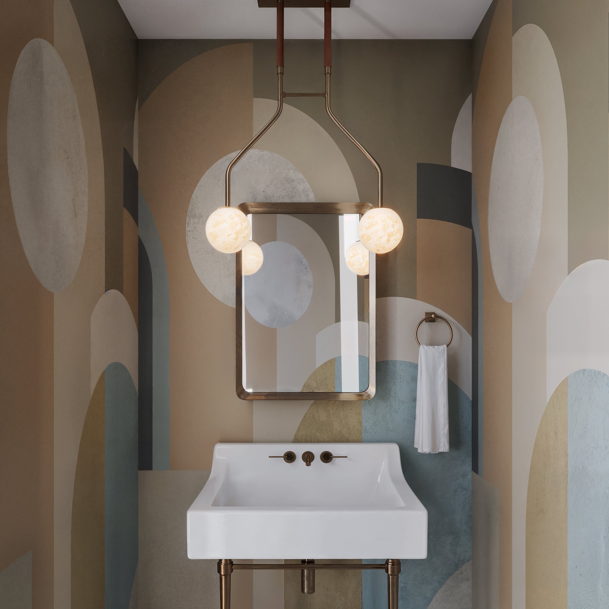 Peaks Alabaster Vanity Pendant