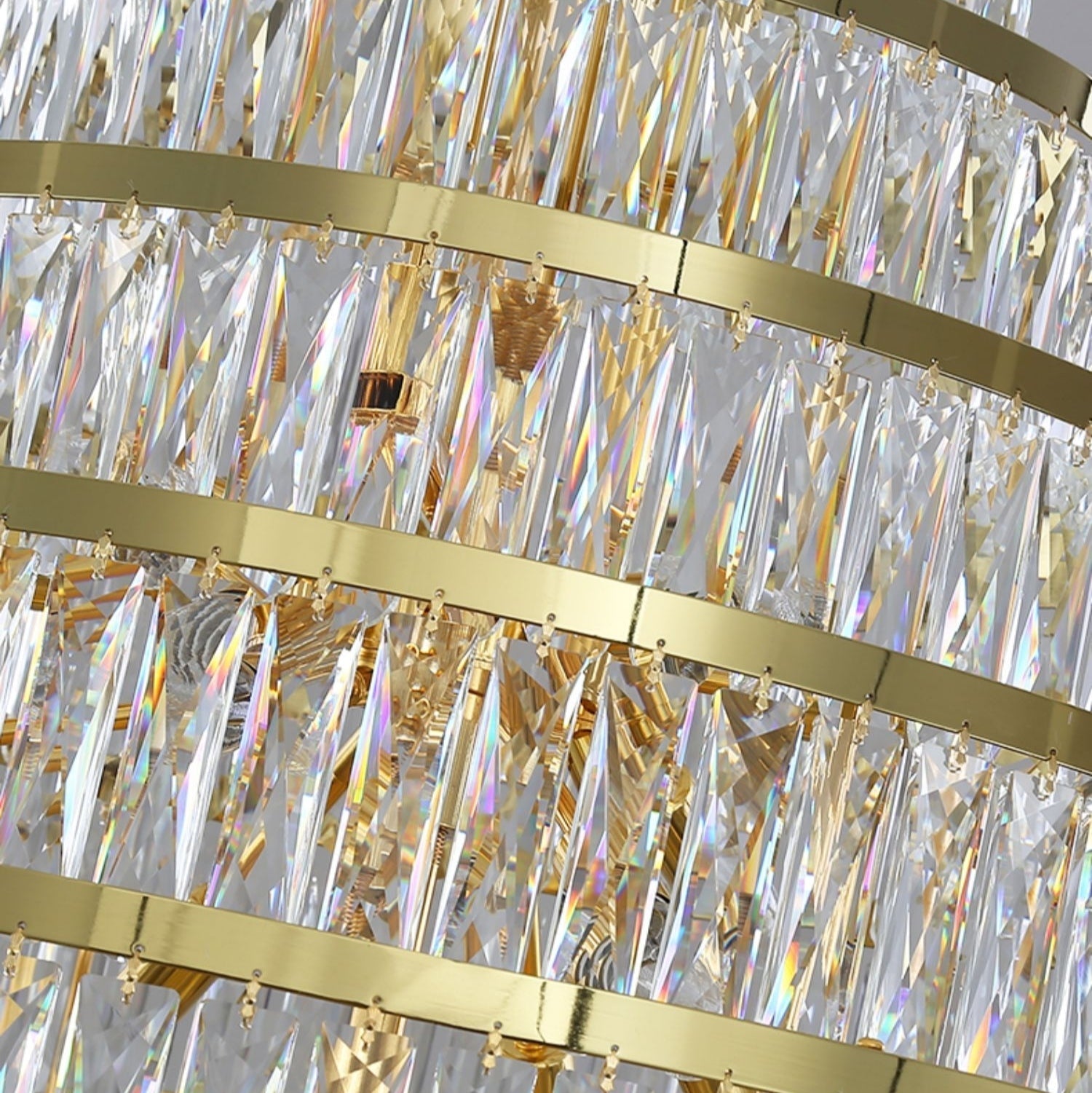 Honeycomb Shaped Ceiling Chandelier Extra Large Crystal Light Fixture For Foyer Staircase
