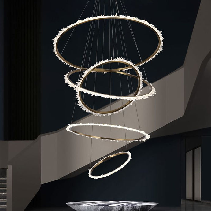 Primary Crystal Multi Rings Chandelier – Decorluxelife