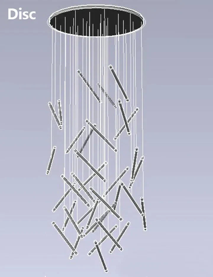 Modern Italian Creative Art Sticks Ceiling Chandelier for Living Room/Staircase/Hotel Lobby