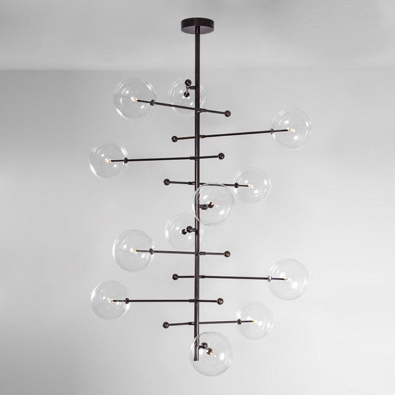 Aero 12-Light Modern Brass Chandelier
