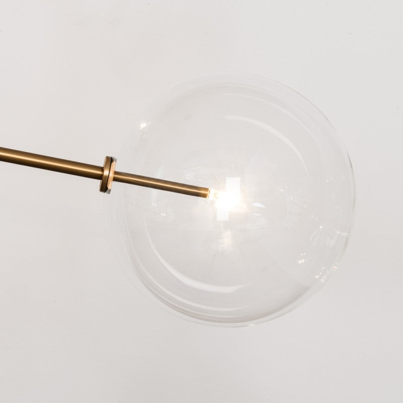 Aero Vertical Glass Globe Chandelier 6 - Light 55.63"