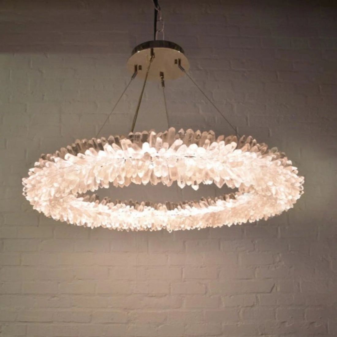 Roxi Quartz Crystal Chandelier 24" 36" 48"