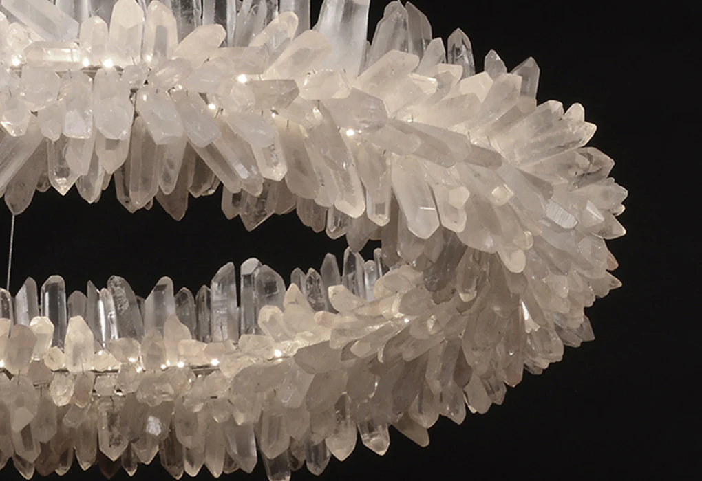 Roxi Quartz Crystal Chandelier 24" 36" 48"