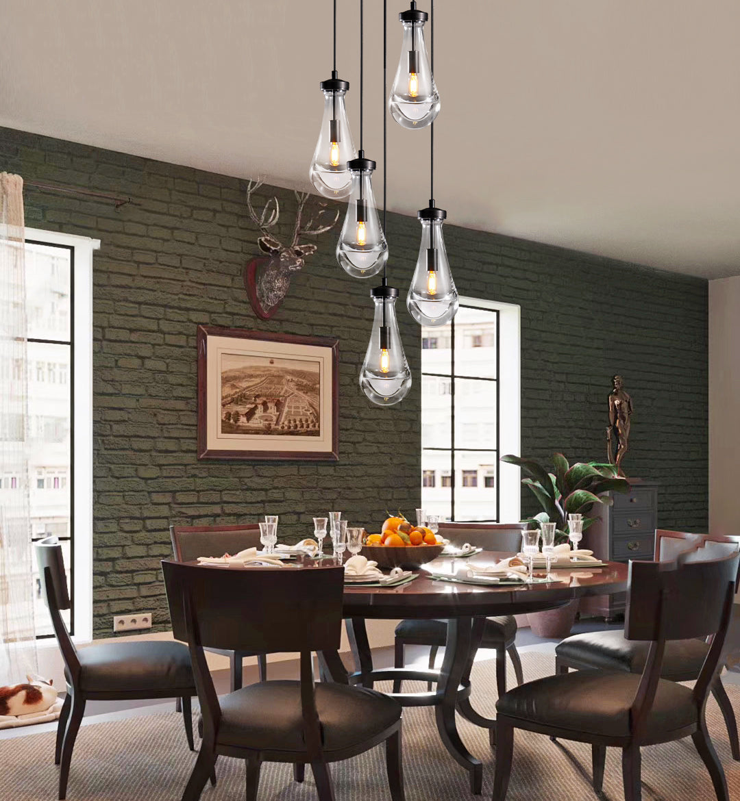 Raindrop Round Chandelier 14" (Cord)