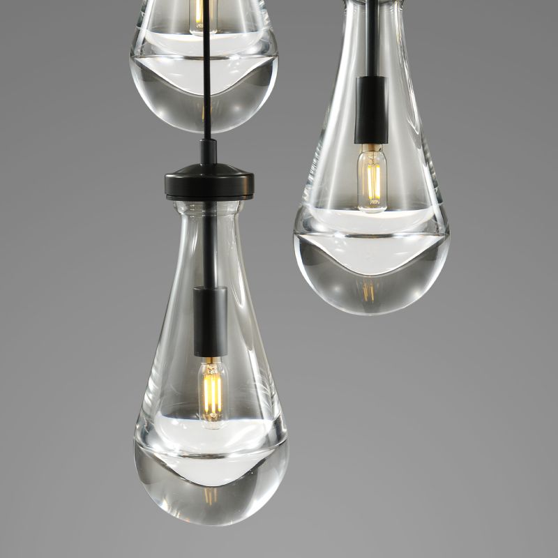 Raindrop Round Chandelier 14" (Cord)