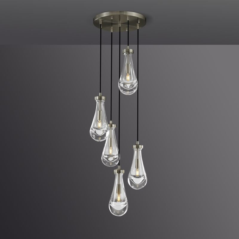 Raindrop Round Chandelier 14" (Cord)