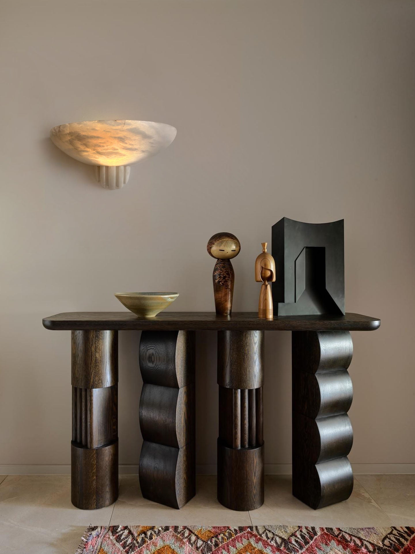 Rare Alabaster Wall Sconce