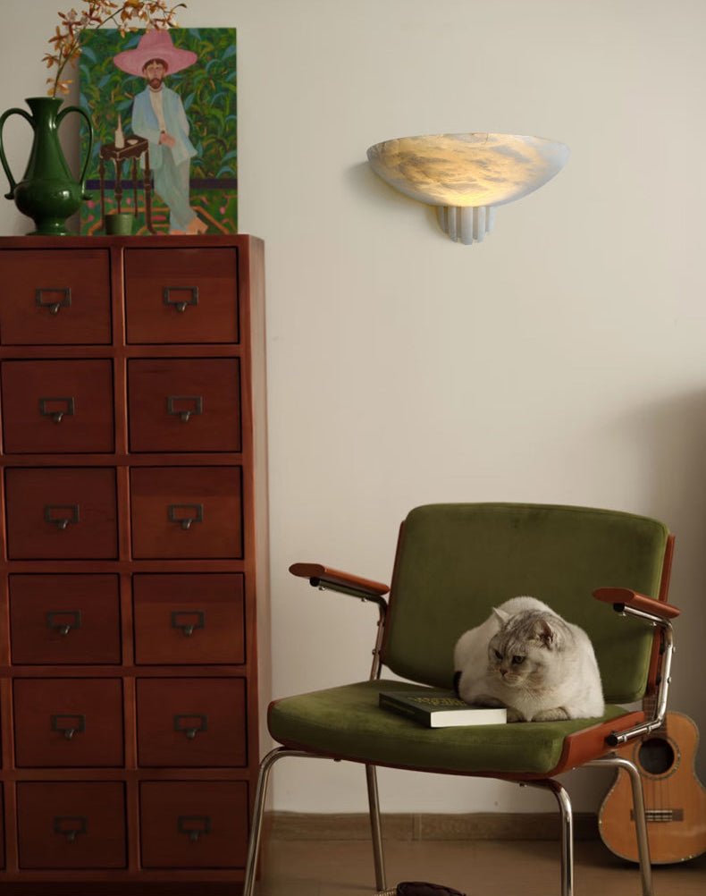 Rare Alabaster Wall Sconce