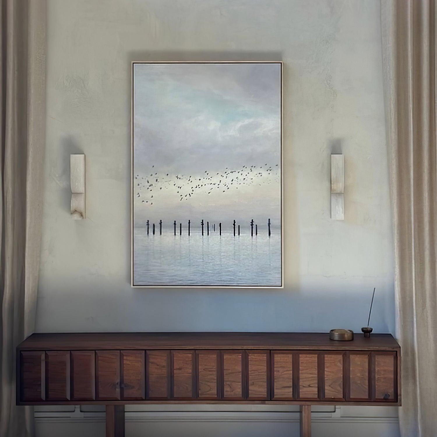 Rectangular Alabaster Wall Lamp