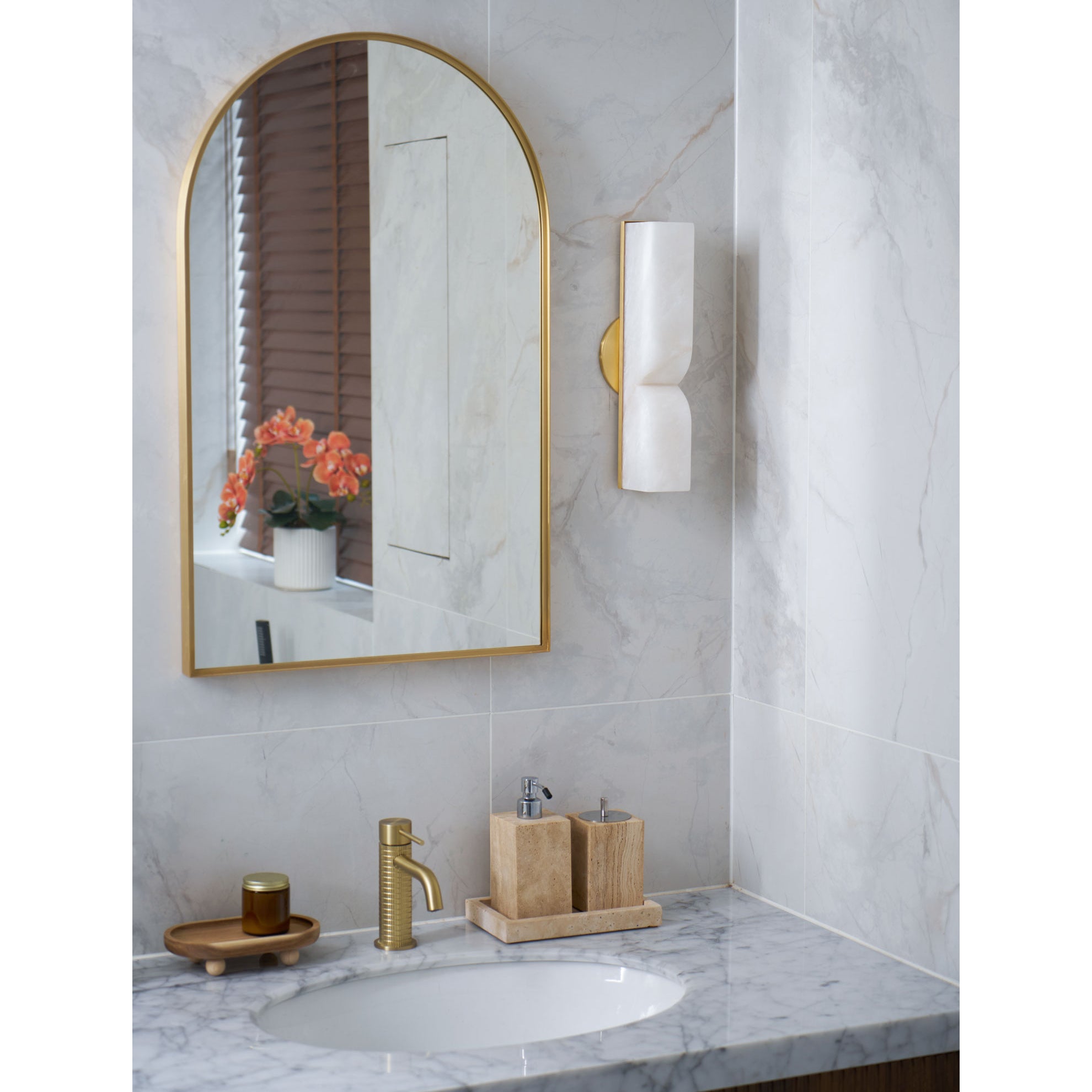 Rectangular Alabaster Wall Lamp