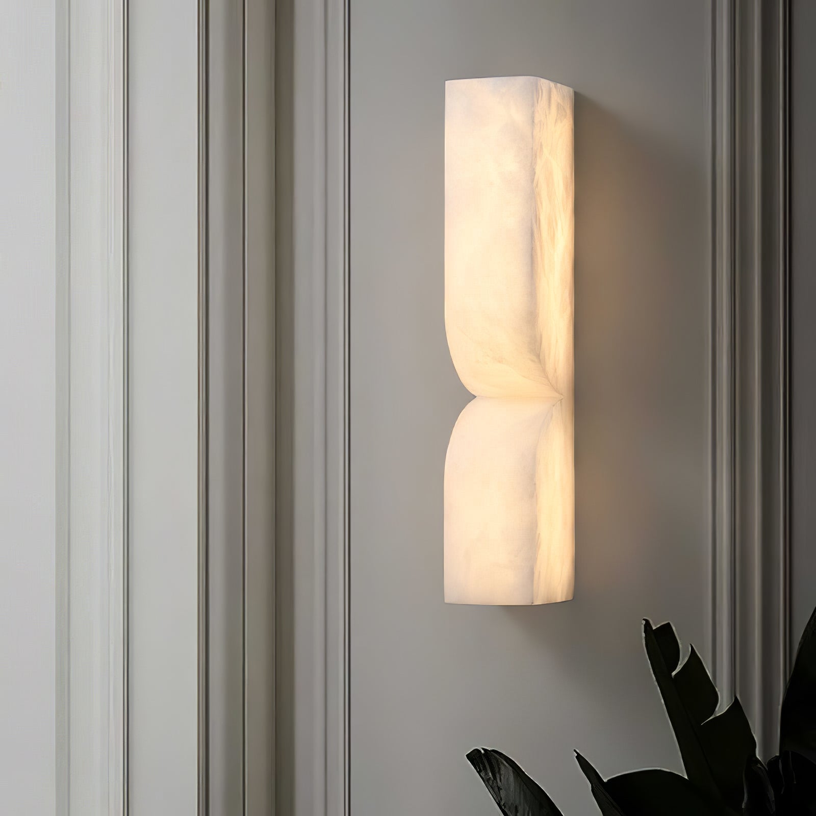 Rectangular Alabaster Wall Lamp