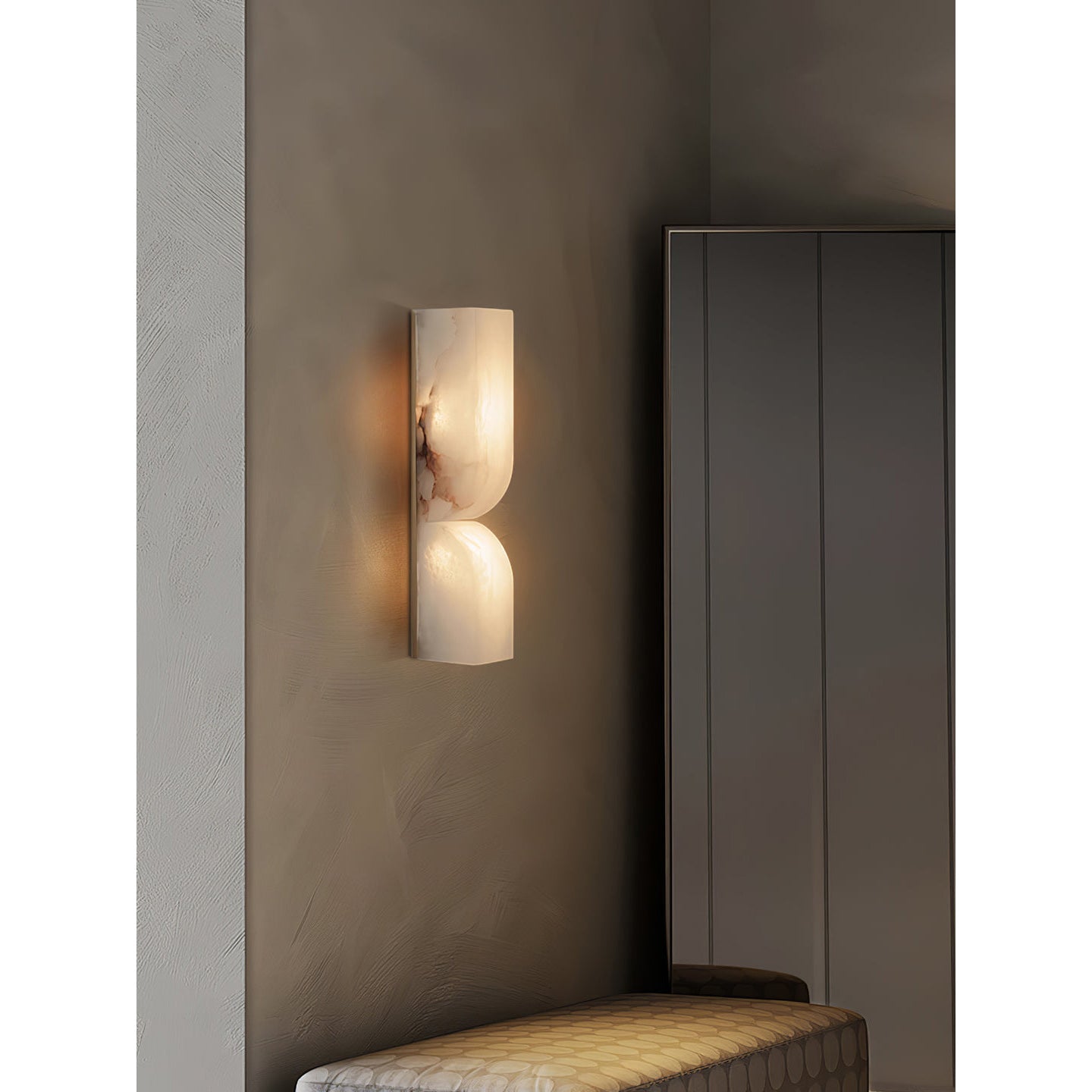 Rectangular Alabaster Wall Lamp