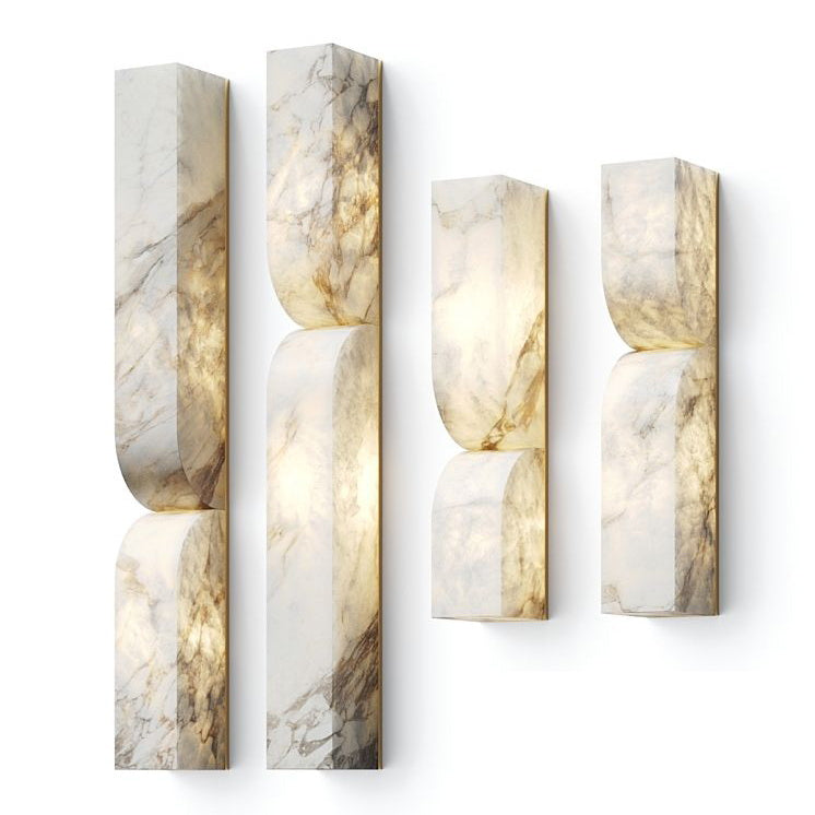 Rectangular Alabaster Wall Lamp