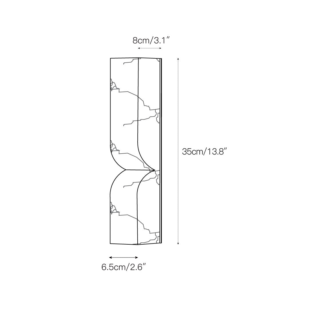 Rectangular Alabaster Wall Lamp