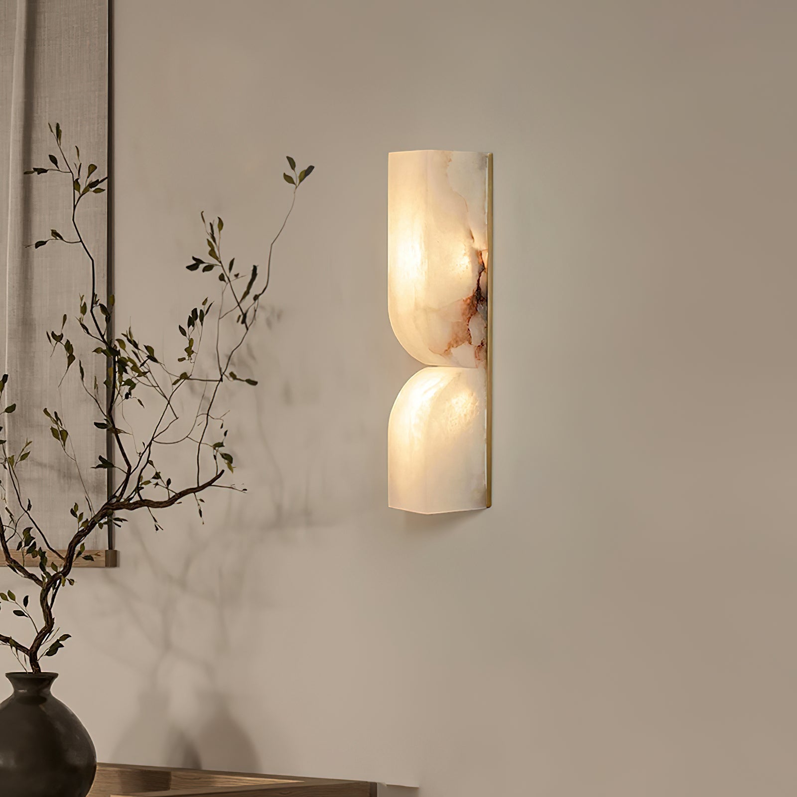 Rectangular Alabaster Wall Lamp