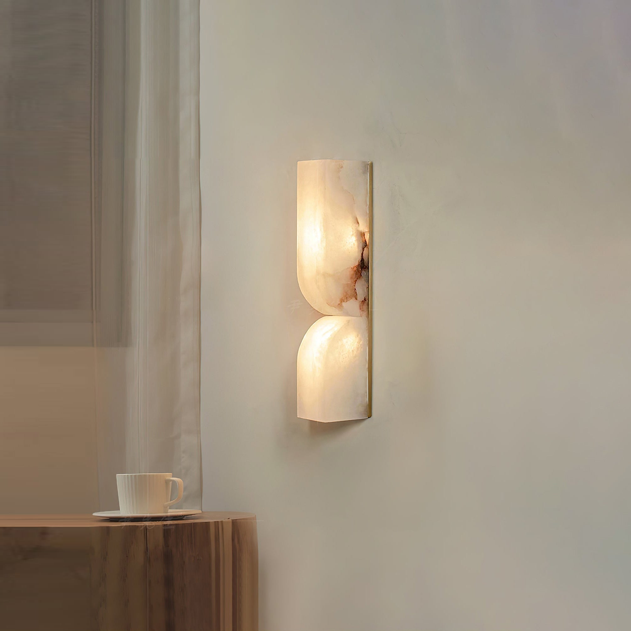 Rectangular Alabaster Wall Lamp