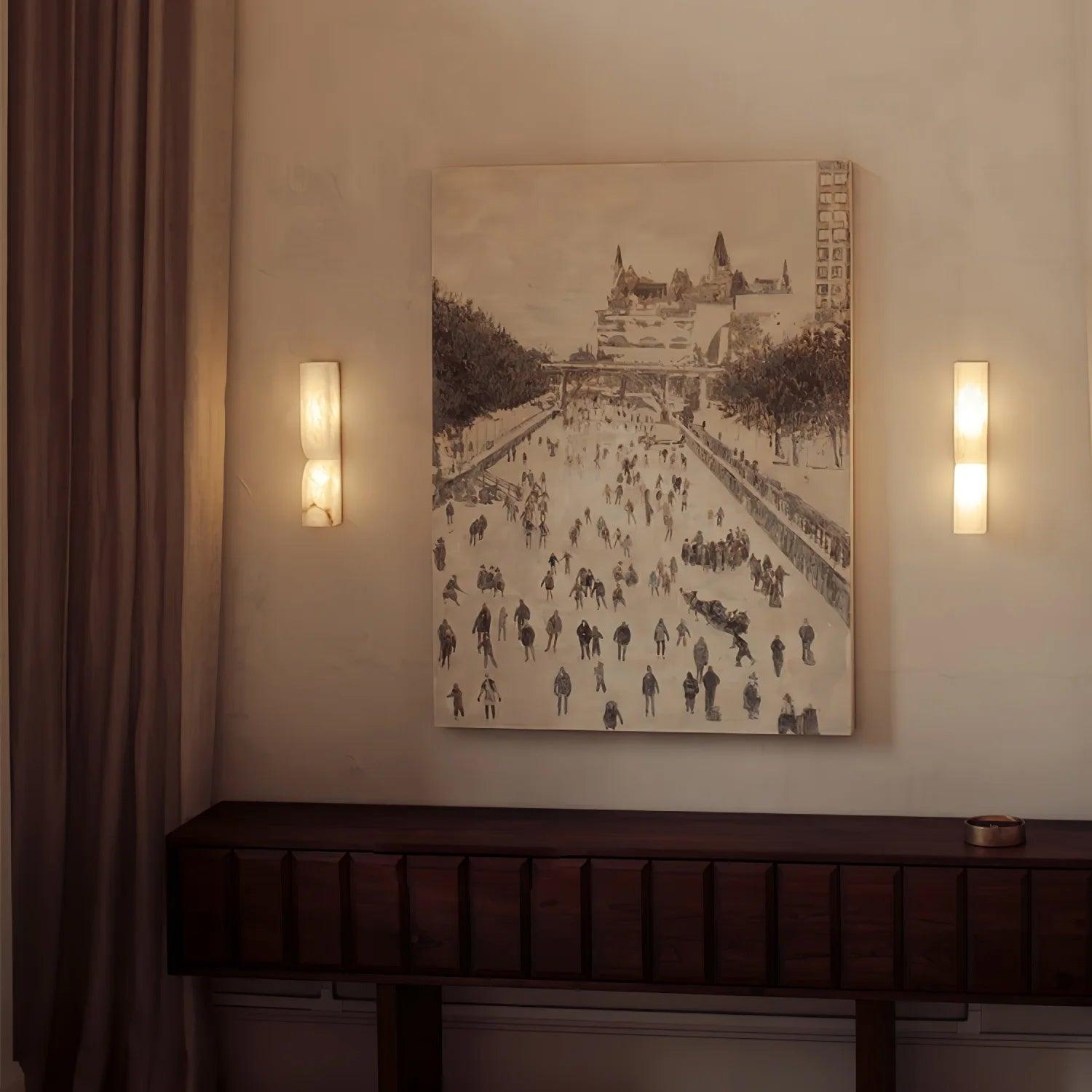 Rectangular Alabaster Wall Lamp